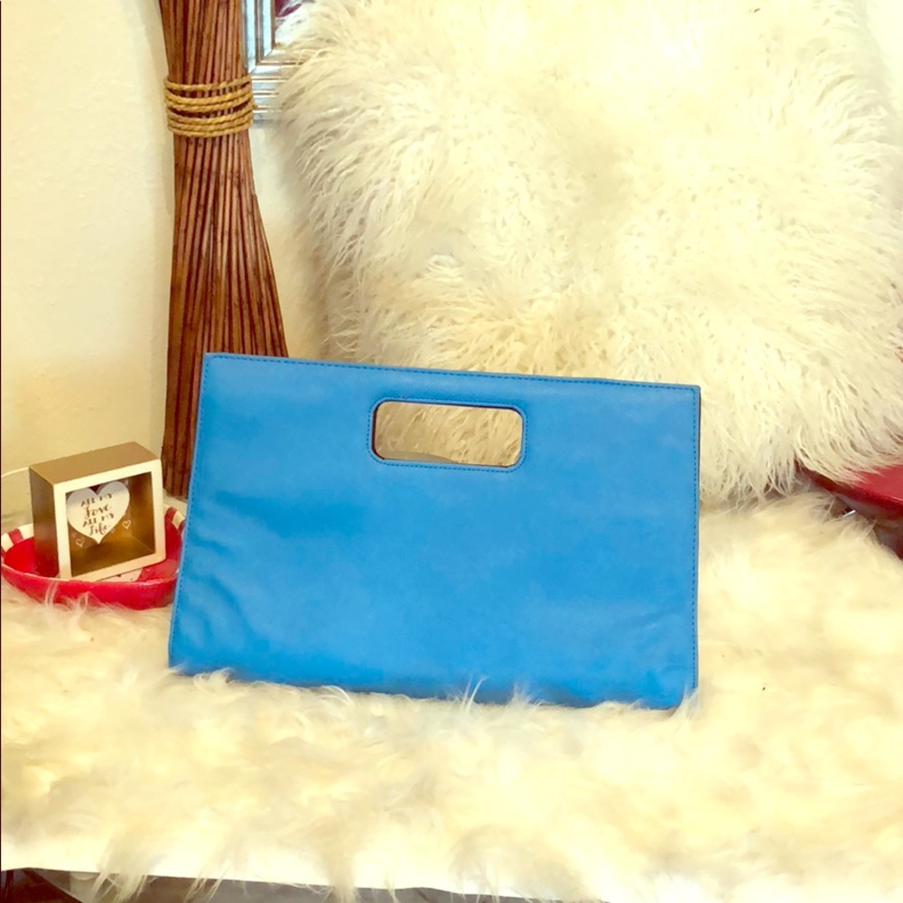 Blue clutch purse